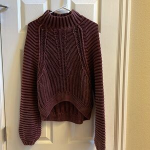 Free People “Sweetheart Sweater” size Small, purple/plum